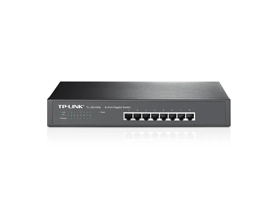 Switch TP-LINK TL-SG1008 Gigabit 8x RJ45 10/100/1000Mbps/13" metalno kućište