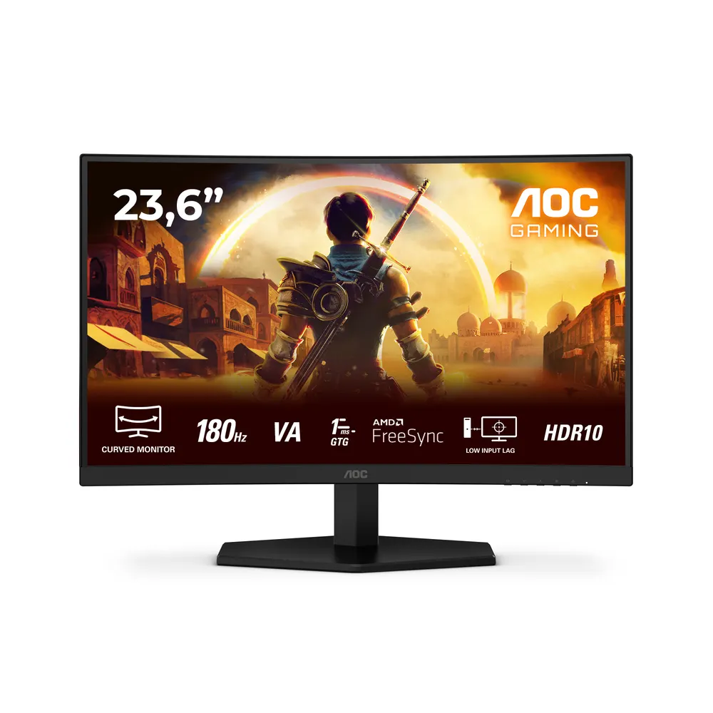 Monitor AOC C24G42E 23.6"/VA,zakrivljen/1920X1080/180Hz/4 ms GtG/HDMIx2,DP/Adaptive Sync/VESA/crna