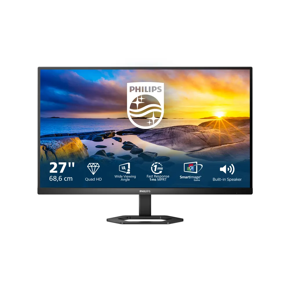 Monitor PHILIPS 27E1N5500LA/00 27"/VA/2560x1440/75Hz/4ms GtG/HDMIx2,DP/pivot,visina/zvučnici/crna