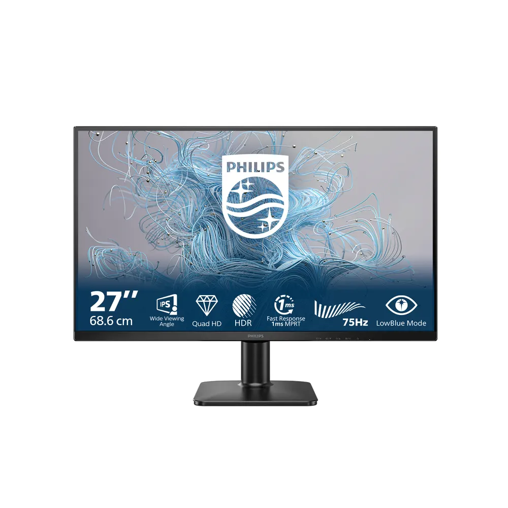 Monitor PHILIPS 27E2N1500L/00 27"/IPS/2560x1440/75Hz/4ms GtG/HDMI,DP/Adaptive sync/VESA/crna