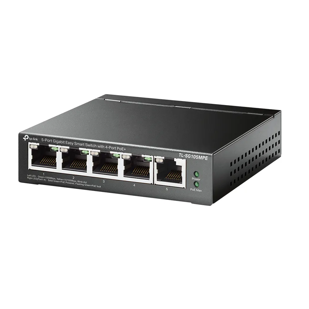 Switch TP-LINK TL-SG105MPE 5-Port Gigabit Easy Smart Switch with 4-Port PoE+