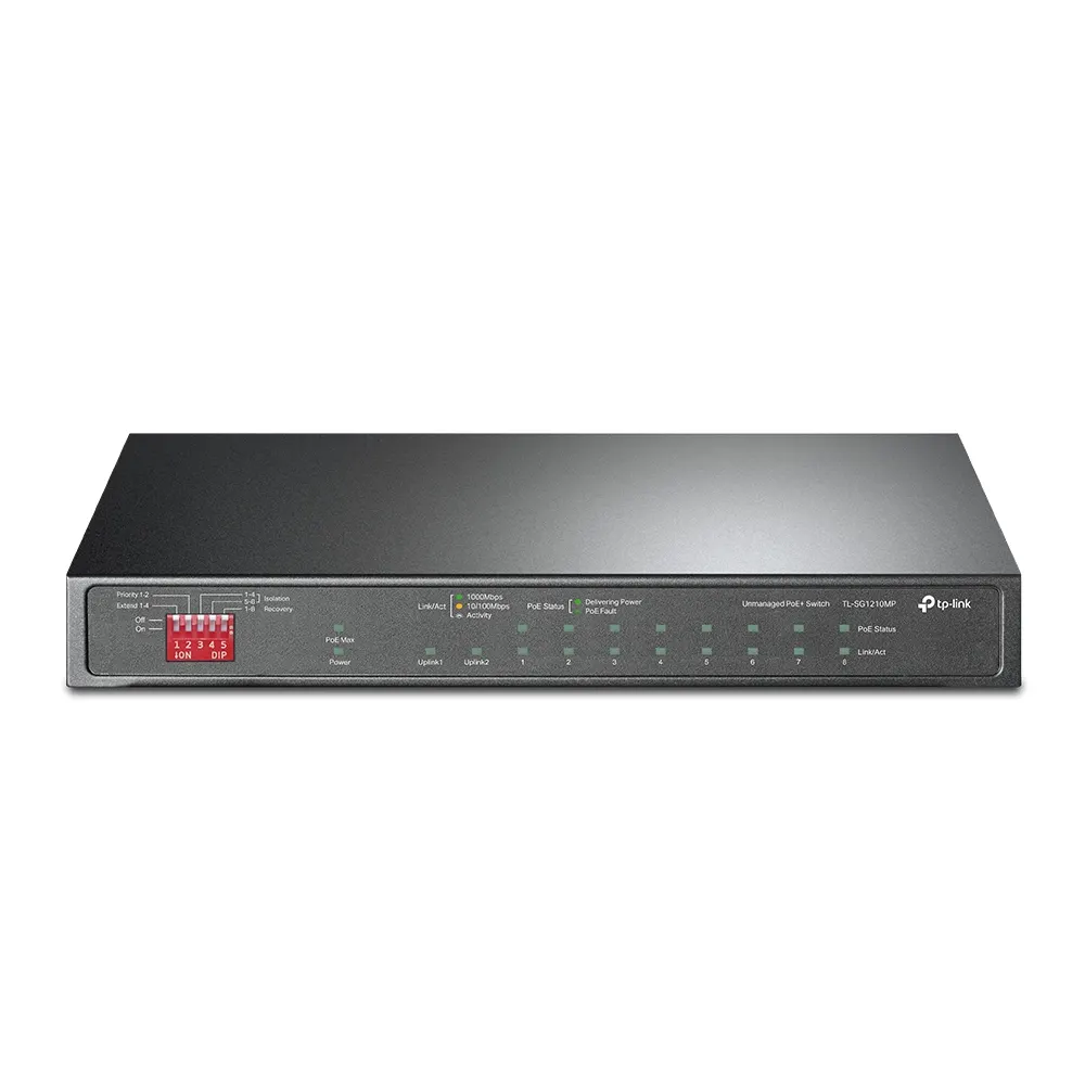 Switch TP-LINK TL-SG1210MP Gigabit 10xRJ45/10/100/1000Mbps/8xPOE+/1xSFP
