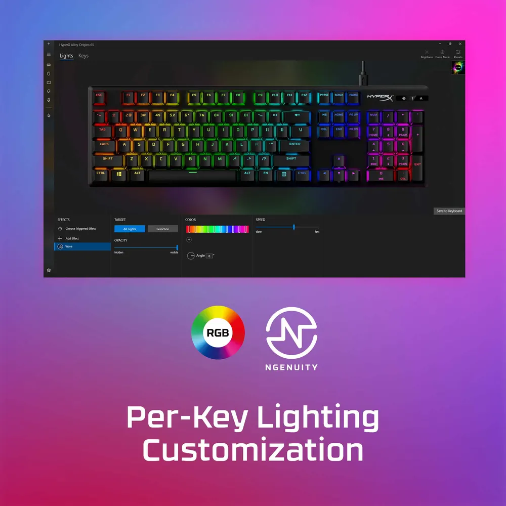 Tastatura HYPERX Alloy Origins PBT - Red Linear Mehanička/crna