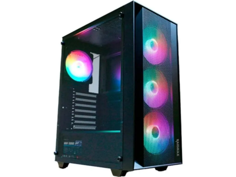 Kucište RAIDMAX Vector 100 Midi Tower/4xRGB/Window/650W/crna