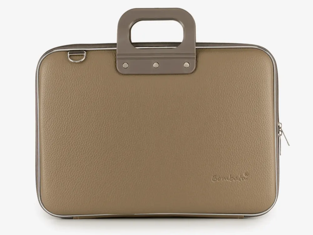 Torba BOMBATA CLASSIC VINIL LAPTOP BRIEFCASE (15") Dove Gray Taupe