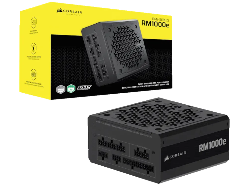 Napajanje CORSAIR RM1000e 1000W/ATX 3.1/PCIe 5.1/80+gold/modularno/crna