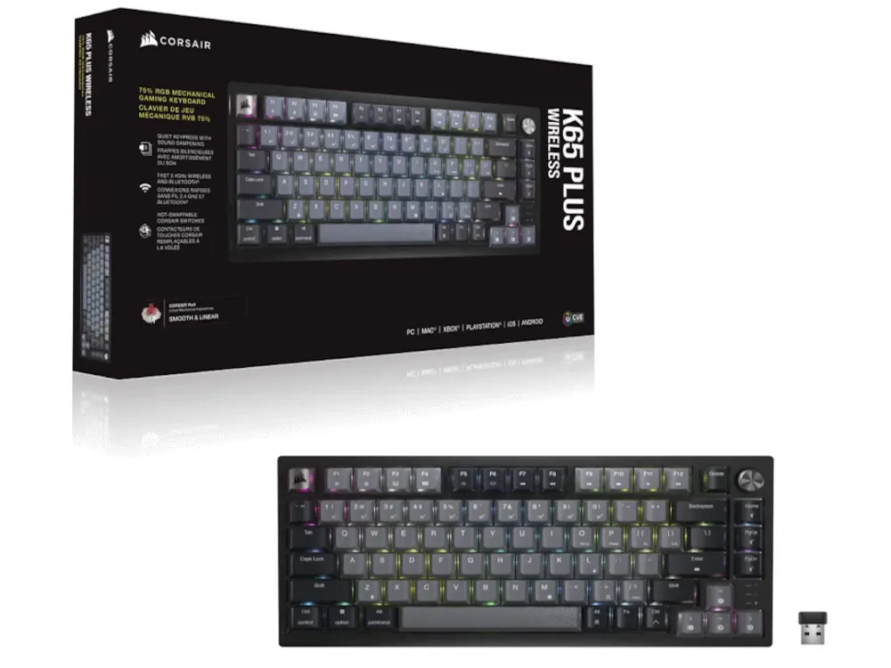 Tastatura CORSAIR K65 Plus bežicna/mehanička/CH-91D401L-NA/gaming/RGB/crna