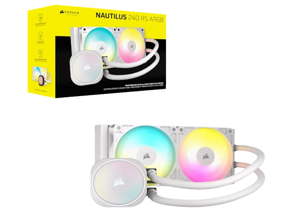 Kuler za CPU CORSAIR NAUTILUS 240 RS/ARGB/240mm/dual fan/vodeno hladenje/bela