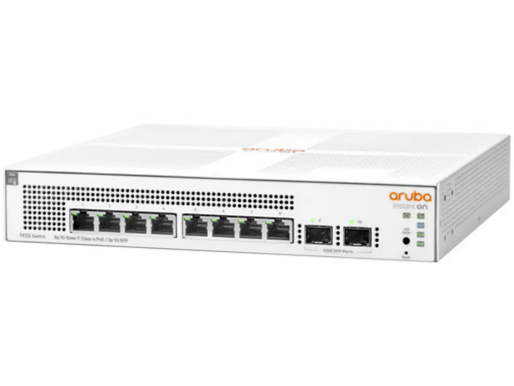Switch Aruba Instant On 1930 8-port, PoE 124W, 2SFP, Smart-managed, layer 2+ Ethernet Gigabit Switch