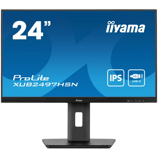 IIYAMA Monitor LED XUB2497HSN-B2 23.8" IPS 1920 x 1080 @100Hz 16:9 300 cd/m² 1300:1 1ms HDMI DP USB-C Docking 65W, RJ45, height, swivel, tilt, pivot (rotation both sides) Speakers