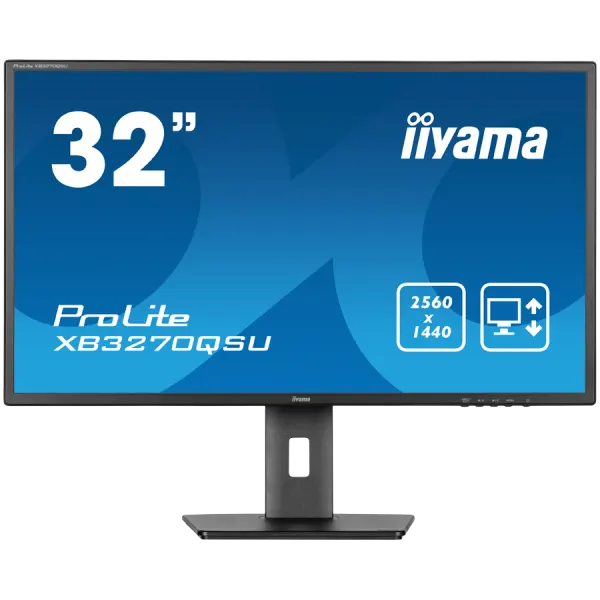 IIYAMA Prolite XB3270QSU-B1 Business Monitor - 80 cm (31.5''), WQHD (2560x1440), IPS LED, 100Hz, 3ms, 250 cd/m², matte / black