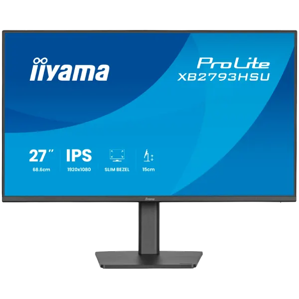 IIYAMA Monitor LED XB2793HSU-B1 27" IPS 1920x1080 120Hz, 16:9. 350cd, 1500:1, 1ms, HDMI, DP, USB HUB, Full Ergo, Pro