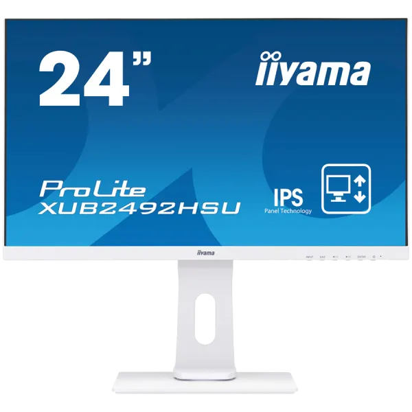 24" WHITE IPS panel, 1920x1080 at 120Hz, EyeComfort, 15cm height adjustable stand, 350cd/m2, 1500:1, Speakers, HDMI, DisplayPort, 1ms MPRT, USB 2x3.2 plus 2x USB-C