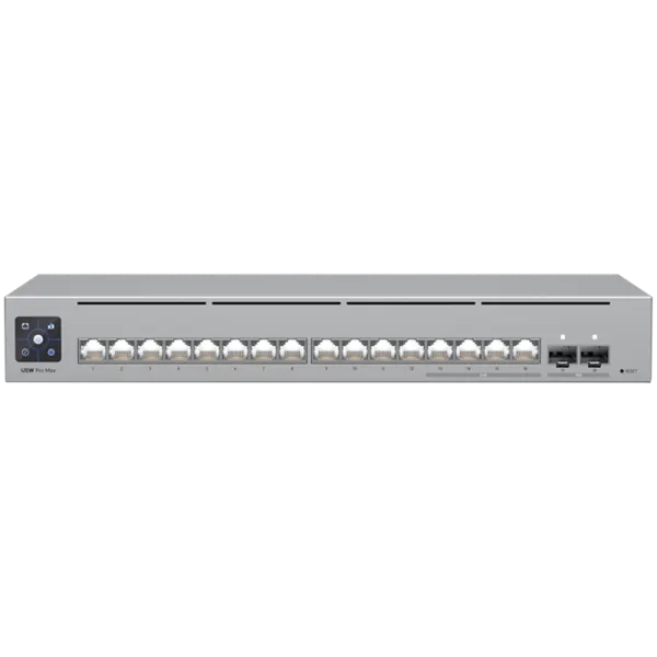Ubiquiti 16-port, Layer 3 Etherlighting switch 2.5 GbE and versatile mounting options, 4x 2.5 GbE RJ45 ports, 12x GbE RJ45 ports, 2x 10G SFP+ ports