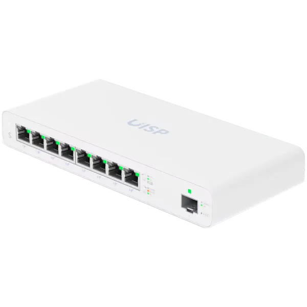 Ubiquity Switch (8) GbE RJ45 ports with 27V passive PoE output,1 SFP port