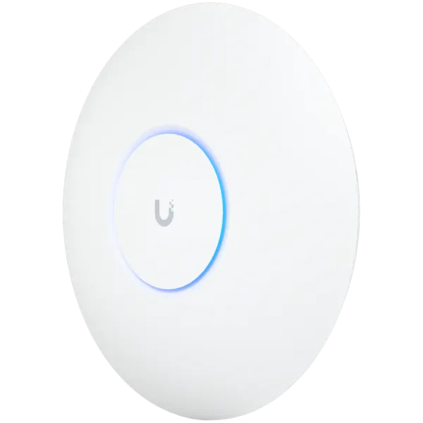 UBIQUITI U6 Pro; WiFi 6; 6 spatial streams; 140 m² (1,500 ft²) coverage; 350+ connected devices; Powered using PoE; GbE uplink.