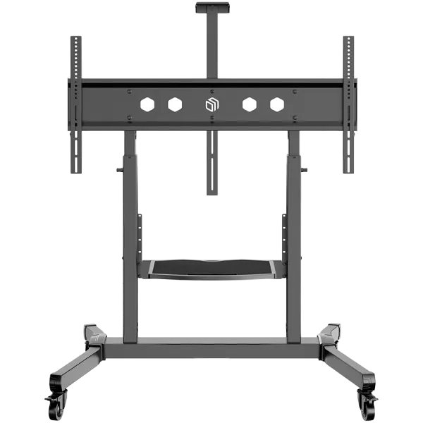 ONKRON Mobile TV Stand Rolling TV Cart for 50 to 100-Inch Screens up to 120 kg, black