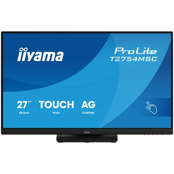 IIYAMA Monitor TOUCH T2754MSC-B2AG InCell PCAP 10pt touchscreen IPS 1920x1080 83Hz, 16:9, 300cd, 1000:1, 4ms, landscape, face-up