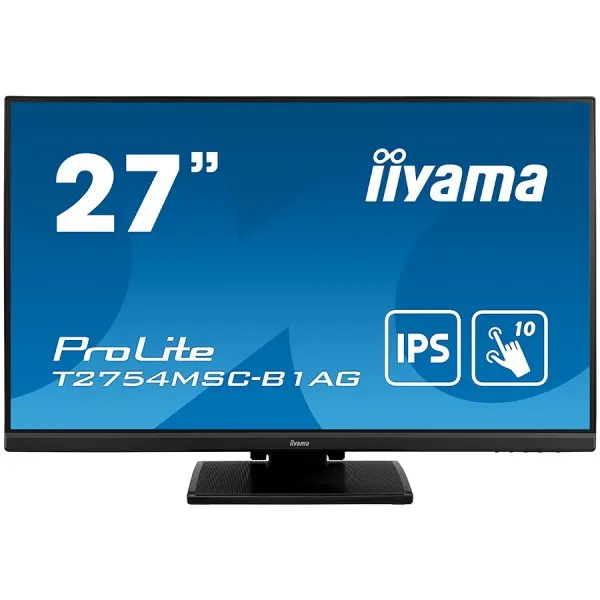 IIYAMA Multiboard T2754MSC-B1AG 27" PCAP 10P Touch, Anti Glare coating, 1920x1080, IPS-panel, Slim Bezel, Speakers, VGA, HDMI, Double Hinge stand, 300cd/m², USB (1x 3.0), 5ms, USB Touch Interface EAN:4948570118632