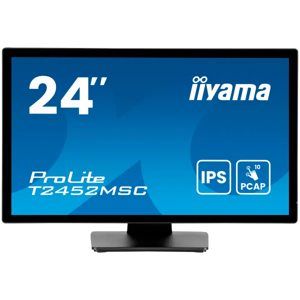 24" IPS Bonded PCAP, 10P Touch with AG and Anti-Finger print coating, 1920x1080, Flat Bezel Free Glass Front, HDMI, DisplayPort, 345cd/m2 (with touch), USB Hub 2x 3.2, Speakers