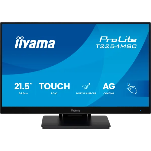 Iiyama ProLite T2254MSC-B2AG - LED monitor 22 inch 21.5 inch viewable touchscreen 1920 x 1080 Full HD 1080p 100 Hz IPS 300 cd m2 1300 1 4 ms HDMI DisplayPort speakers matte black T2254MSC-B2AG