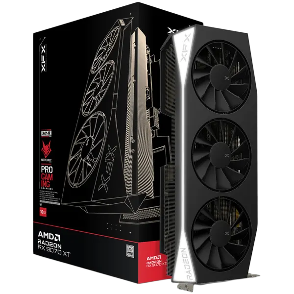 XFX Mercury AMD Radeon RX 9070XT 16GB GDDR6 256-bit HDMI 3x DP