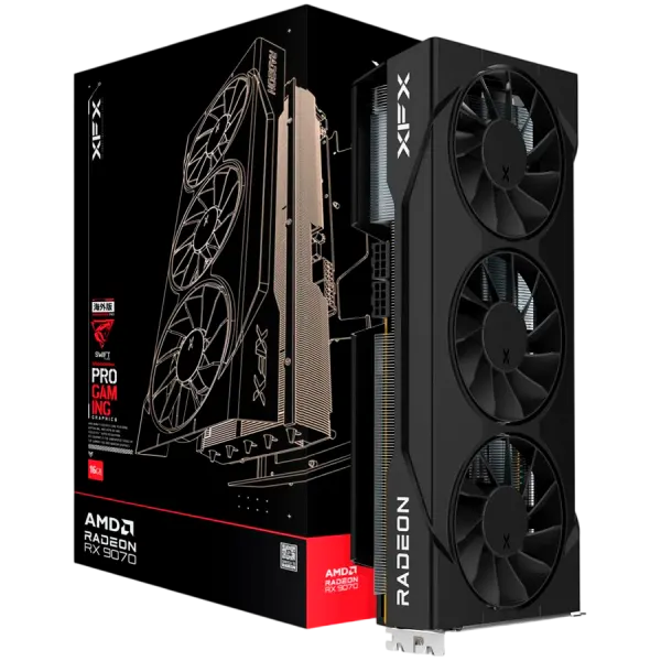 XFX Swift AMD Radeon RX 9070 OC Triple 90mm Fan 16GB GDDR6 256bit HDMI 3xDP