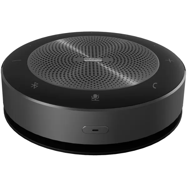 Prestigio Solutions Video Conferencing Speakerphone Alpha: 5W, 6 mic, 5m (Radius), Wireless charging, Connection via USB Type-C, AUX or BT4.2+EDR