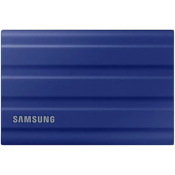 SAMSUNG T7 Shield Ext SSD 1000 GB USB-C blue 1050/1000 MB/s 3 yrs, included USB Type C-to-C and Type C-to-A cables, Rugged storage featuring IP65 rated dust and water resistance and up to 3-meter drop resistant