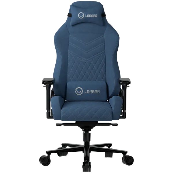 LORGAR Ace 422, Gaming chair, Anti-stain durable fabric, 1.8 mm metal frame, multiblock mechanism, 4D armrests, 5 Star aluminium base, Class-4 gas lift, 75mm PU casters, Blue