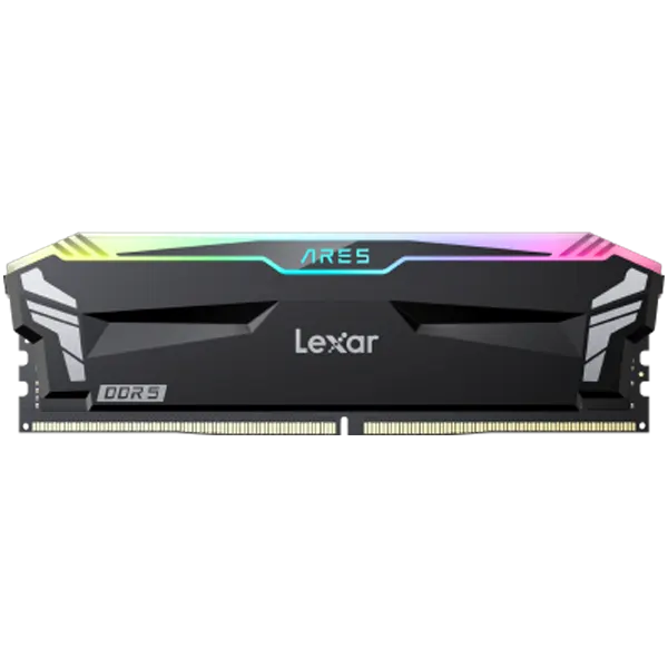 Lexar Ares DDR5 (2X16GB) 7200 CL34 1.4V Memory with heatsink and RGB lighting,Dual pack, Black Color