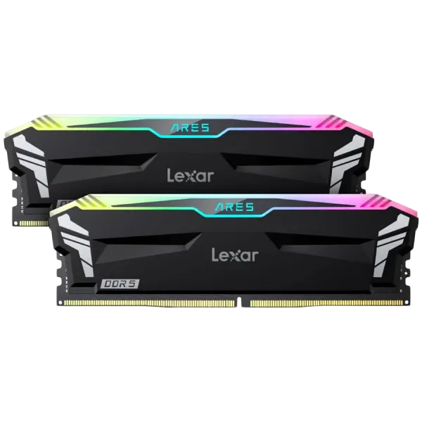 Lexar Ares 32GB DDR5 6400MHz (2x16GB KIT) CL32 DIMM, 1.4V, heatsink, RGB, Black