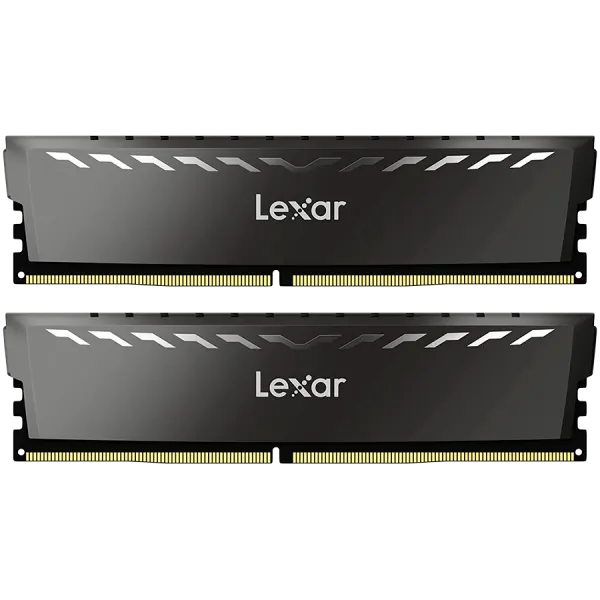 Lexar 2x16GB THOR DDR4 3600 UDIMM XMP Memory with white heatsink. Dual pack