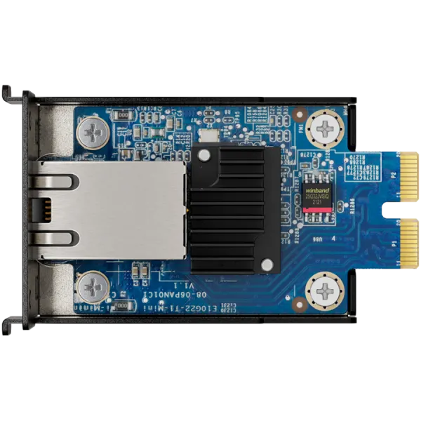 Synology E10G22-T1-MINI 10GbE RJ-45 network upgrade module for compact Synology servers, 10/5/2.5/1 Gbps Multi-Gig support, PCIe 3.0 x2, for models DP340, DS1525+, DS923+, DS723+, RS422+, DS1522+