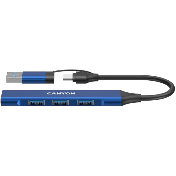 CANYON hub DS-02 4in1 USB-A/C Blue