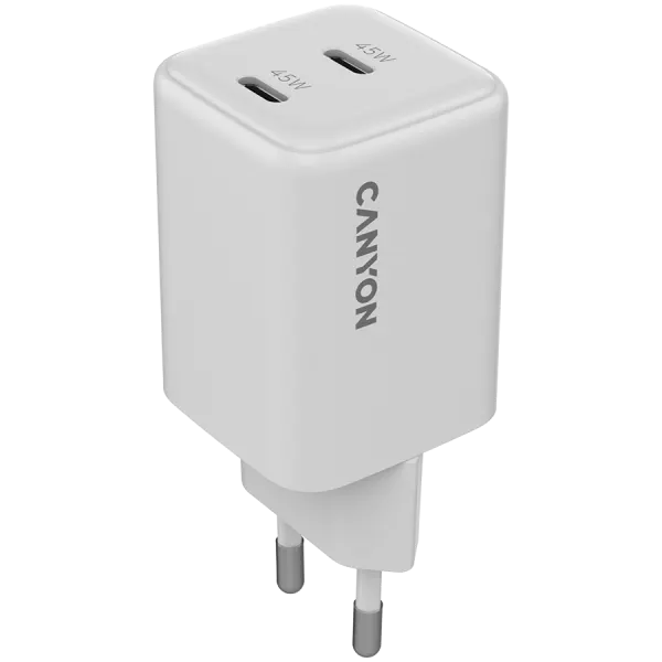 CANYON charger CU45CC GaN 45W 2xPD EU White