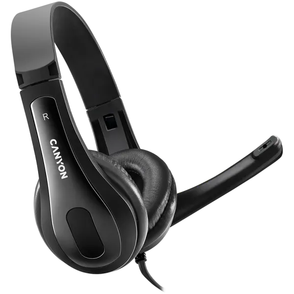 CANYON PC headset CHSU-1 PC Mic USB 2m Black