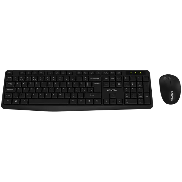 CANYON SET-W01 EN/AD Keyboard+Mouse Wireless Black