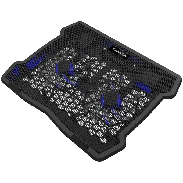 CANYON NS03, Cooling stand dual-fan with 2x2.0 USB hub, support up to 10”-15.6” laptop, ABS plastic and iron, Fans dimension:125*125*15mm(2pcs), DC 5V, fan speed: 800-1000RPM, size:340*265*30mm, 435g