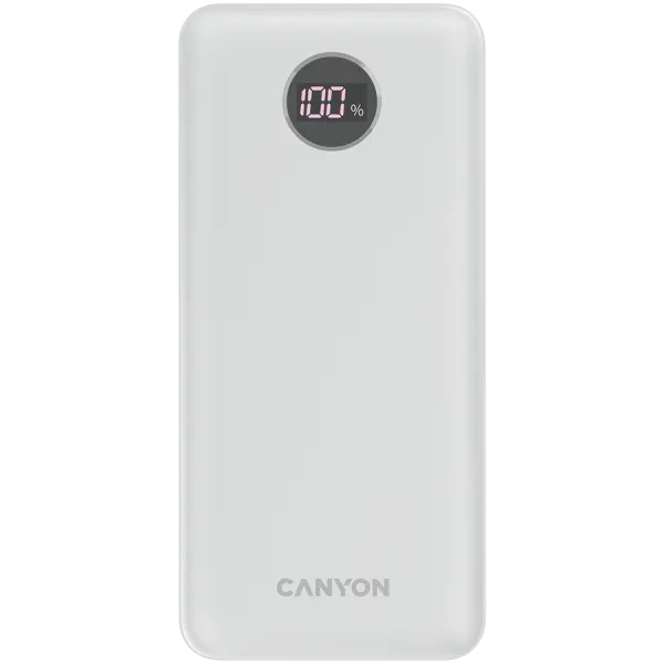 CANYON power bank PB-2002 LED 20000 mAh PD 20W QC 3.0 White