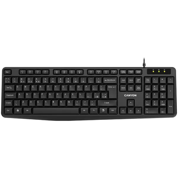 CANYON keyboard KB-1 EN/AD Wired Black