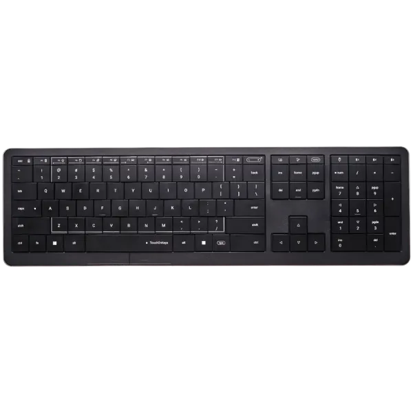 CLEVETURA CLVX 1 Touch-On-Keys AI Wireless Keyboard, ANSI US Windows Layout, Scissor Switches, Aluminum Chassis, Interactive RGB, Windows/Linux/MacOS support