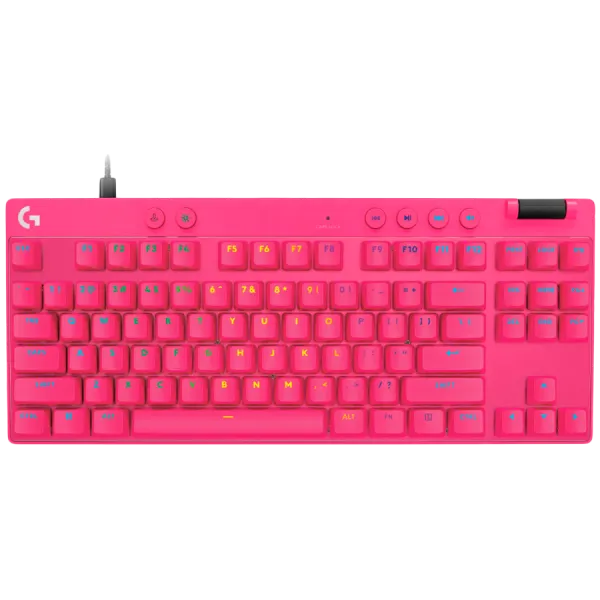 LOGITECH G PRO X TKL RAPID Gaming Keyboard - MAGENTA - US INT'L - USB - EMEA28i-935 - LINEAR