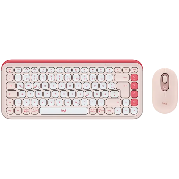 LOGITECH POP ICON COMBO - ROSE - US INT'L - BT  - INTNL-973