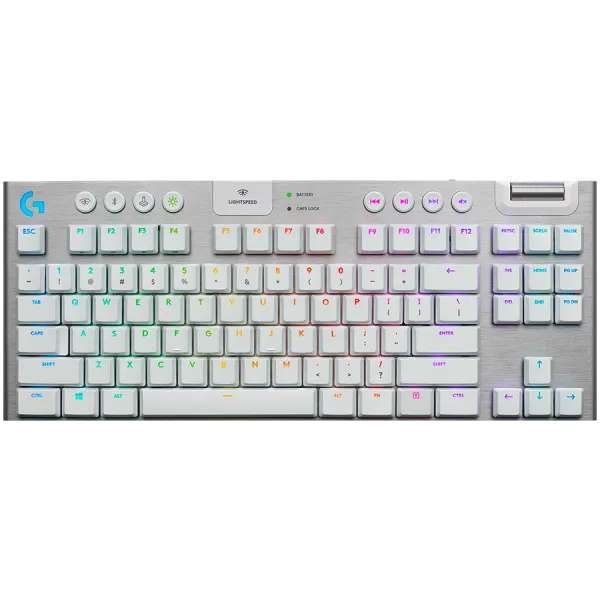 LOGITECH G915 X LIGHTSPEED Wireless Gaming Keyboard - WHITE - US INT'L - 2.4GHZ/BT  - EMEA28i-935 - TACTILE