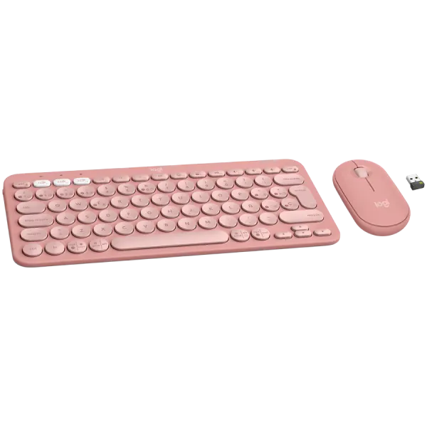 LOGITECH Pebble 2 Bluetooth Keyboard Combo - TONAL ROSE - US INT'L