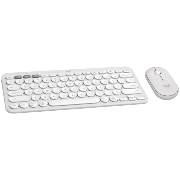 LOGITECH Pebble 2 Bluetooth Keyboard Combo - TONAL WHITE - US INT'L
