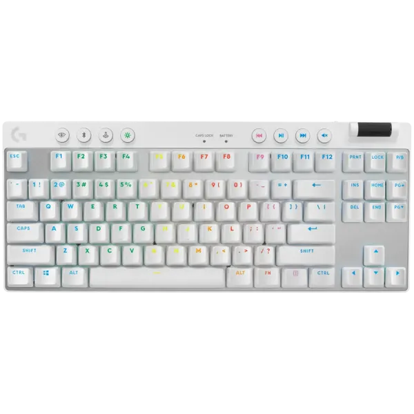 LOGITECH G PRO X TKL LIGHTSPEED Mechanical Gaming Keyboard - WHITE - US INT'L - TACTILE