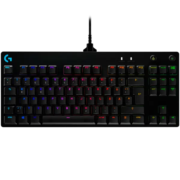LOGITECH G PRO TKL Corded Mechanical Gaming Keyboard - BLACK - US INT'L - USB - CLICKY