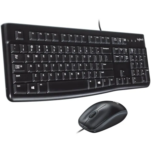 LOGITECH MK120 Corded Combo - BLACK - USB - US INT'L